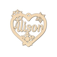 Personalized Snowflake Heart - Wood Ornament Personalized Snowflake Heart - Wood Ornament