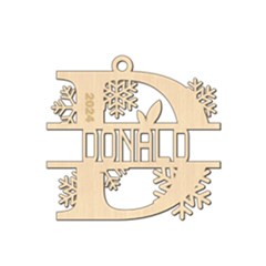 Personalized Letter D - Wood Ornament