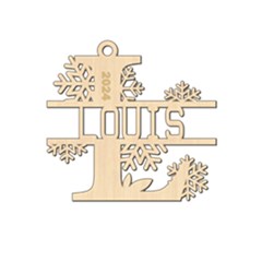 Personalized Letter L - Wood Ornament