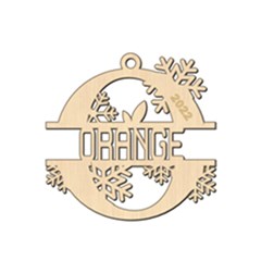 Personalized Letter O - Wood Ornament