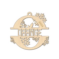 Personalized Letter O - Wood Ornament