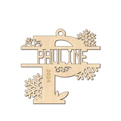 Personalized Letter P - Wood Ornament