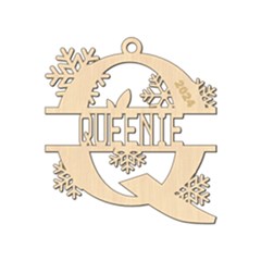 Personalized Letter Q - Wood Ornament