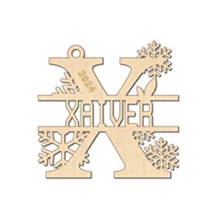 Personalized Letter X - Wood Ornament