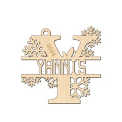 Personalized Letter Y - Wood Ornament