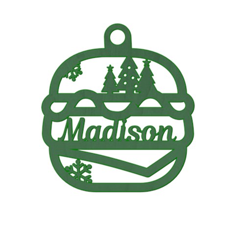 Personalized Burger Christmas Tree By Wanni Front