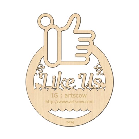 Personalized Like Us Social Media By Wanni Front