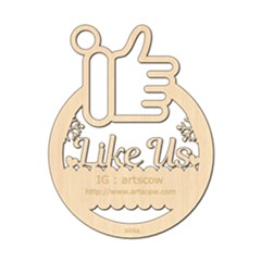  Personalized Like Us Social Media - Wood Ornament