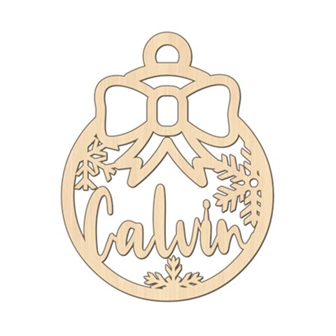 Personalized Ribbon Xmas Bubble By Oneson Front