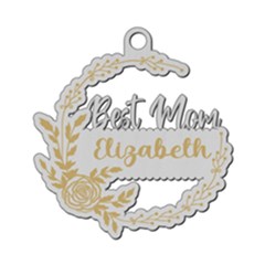 Personalized Best Mom Rose - Wood Ornament