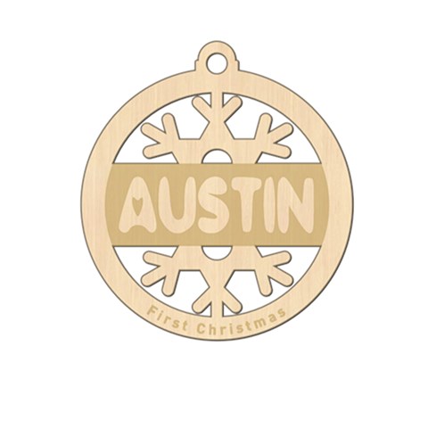 Personalized Big Snowflake Xmas Bubble By Oneson Front