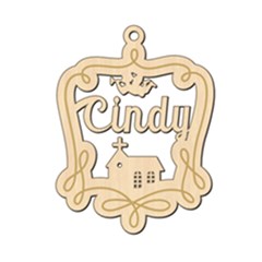 Personalized Name Angel Church - Wood Ornament