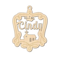 Personalized Name Angel Church - Wood Ornament