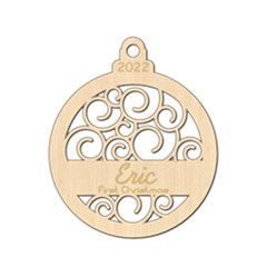 Personalized Name First Christmas - Wood Ornament