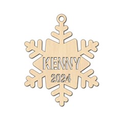 Personalized Name Snowflake - Wood Ornament