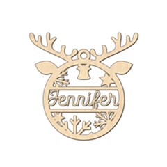deer head - Wood Ornament