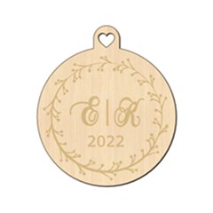 Personalized Wedding Flowers - Wood Ornament