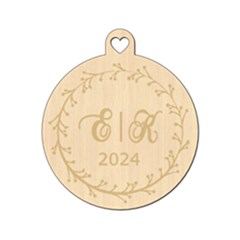 Personalized Wedding Flowers - Wood Ornament