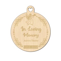 Personalized Memorial - Wood Ornament