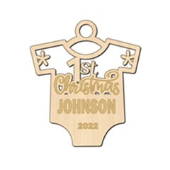  Personalized First Christmas Baby - Wood Ornament