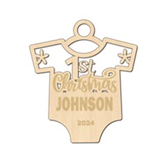  Personalized First Christmas Baby - Wood Ornament