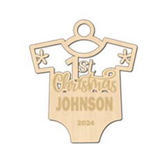  Personalized First Christmas Baby - Wood Ornament