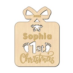 Personalized First Christmas Gift - Wood Ornament
