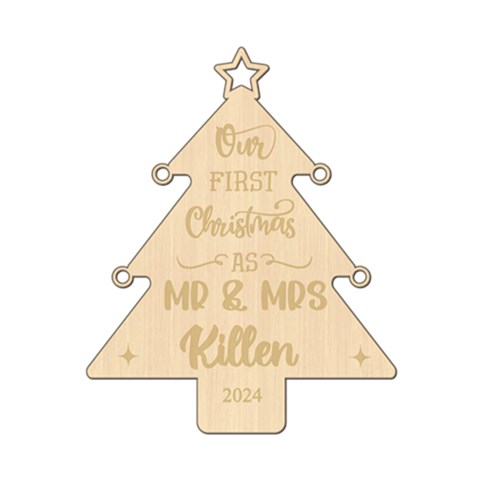 Personalized First Christmas Tree By Wanni Front