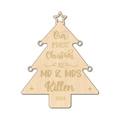 Personalized First Christmas Tree - Wood Ornament