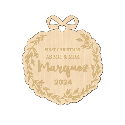 Personalized First Christmas Round By Wanni Front