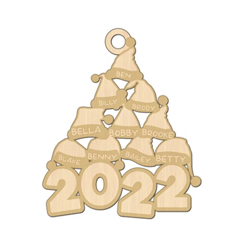 Personalized 10 Names Santa Hats Christmas Family By Oneson Front