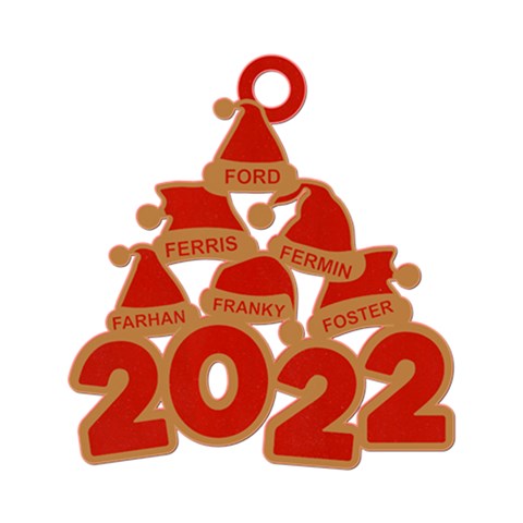 Personalized 6 Names Santa Hats Family By Oneson Front