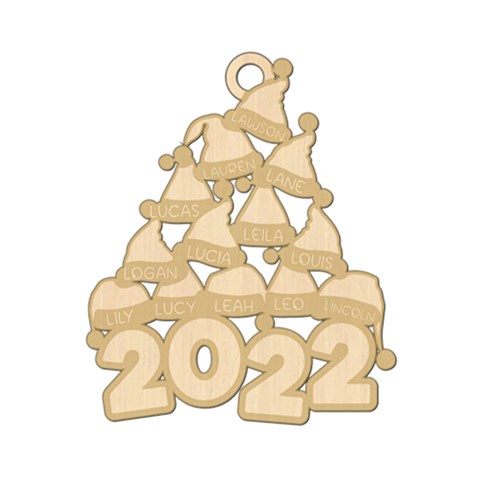 Personalized 13 Names Santa Hats Christmas Family By Oneson Front