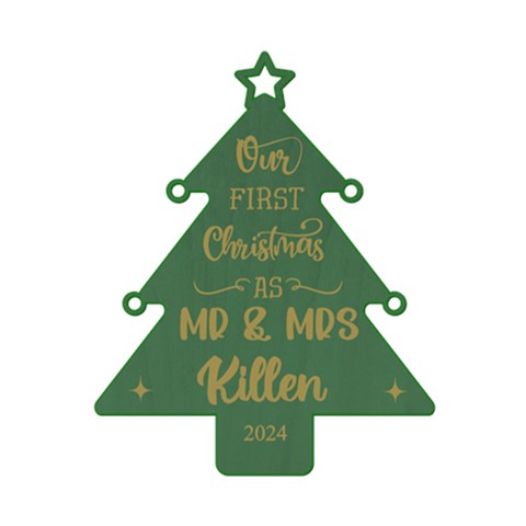 Personalized First Christmas Tree Green By Wanni Front