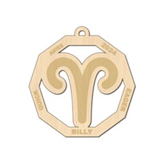 Personalized Zodiac Sign Aries - Wood Ornament Personalized Zodiac Sign Aries - Wood Ornament