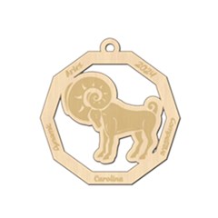 Personalized Zodiac Facts Aries - Wood Ornament Personalized Zodiac Facts Aries - Wood Ornament