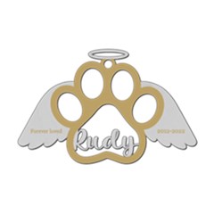  Personalized Dog Memorial Wings Angel - Wood Ornament