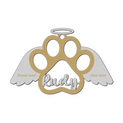  Personalized Dog Memorial Wings Angel - Wood Ornament