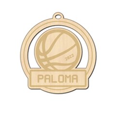 Personalized Sport Basketball - Wood Ornament