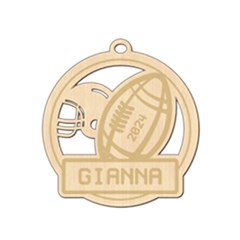 Personalized Sport Football - Wood Ornament