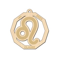 Personalized Zodiac Sign Leo - Wood Ornament