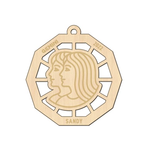 Personalized Zodiac Symbols Gemini By Oneson Front