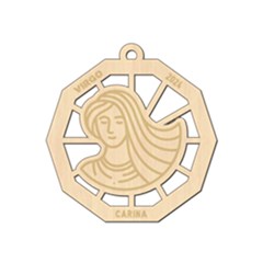 Personalized Zodiac Symbols Virgo - Wood Ornament