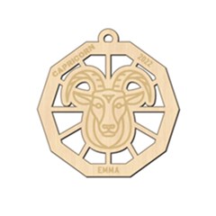 Personalized Zodiac Symbols Capricorn - Wood Ornament