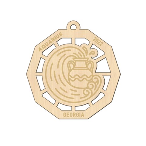 Personalized Zodiac Symbols Aquarius By Oneson Front