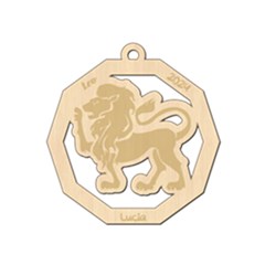 Personalized Zodiac Facts Leo - Wood Ornament