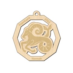 Personalized Zodiac Facts Capricorn - Wood Ornament