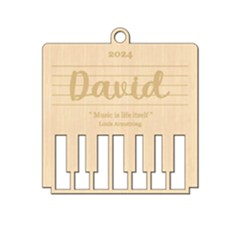 Personalized Musical piano - Wood Ornament
