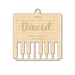 Personalized Musical piano - Wood Ornament