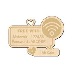 Personalized Emoji Free Wifi Note - Wood Ornament